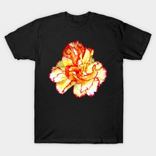 Carnations - Red-Tipped Yellow Carnation Closeup T-Shirt